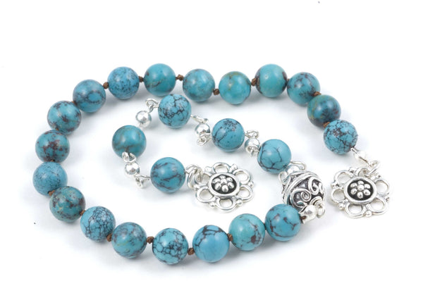 Green Chinese Turquoise Prayer Beads (19+5 bead set)