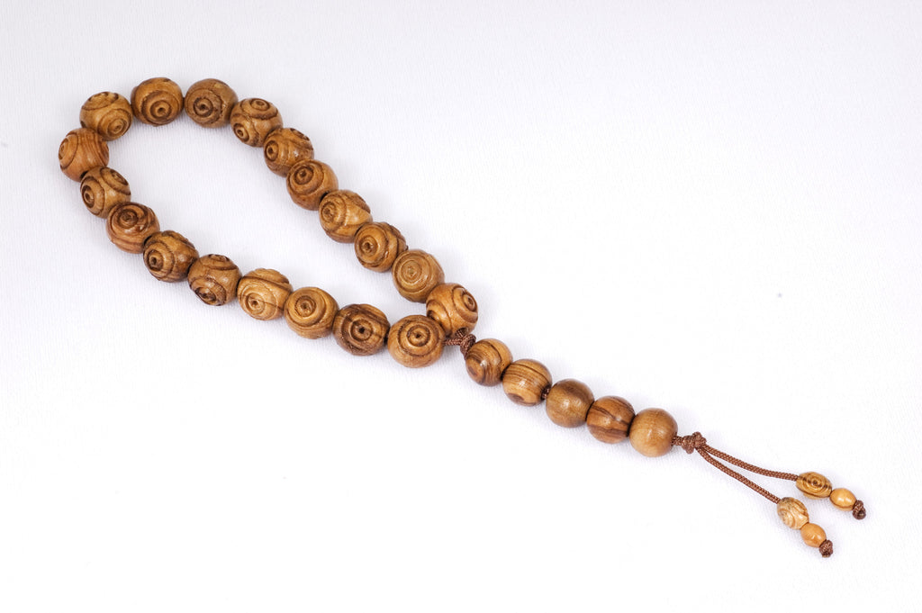 Bethlehem Olive Wood Prayer Beads (19+5)