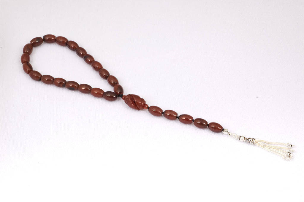 Red Agate Prayer Beads (19+5)