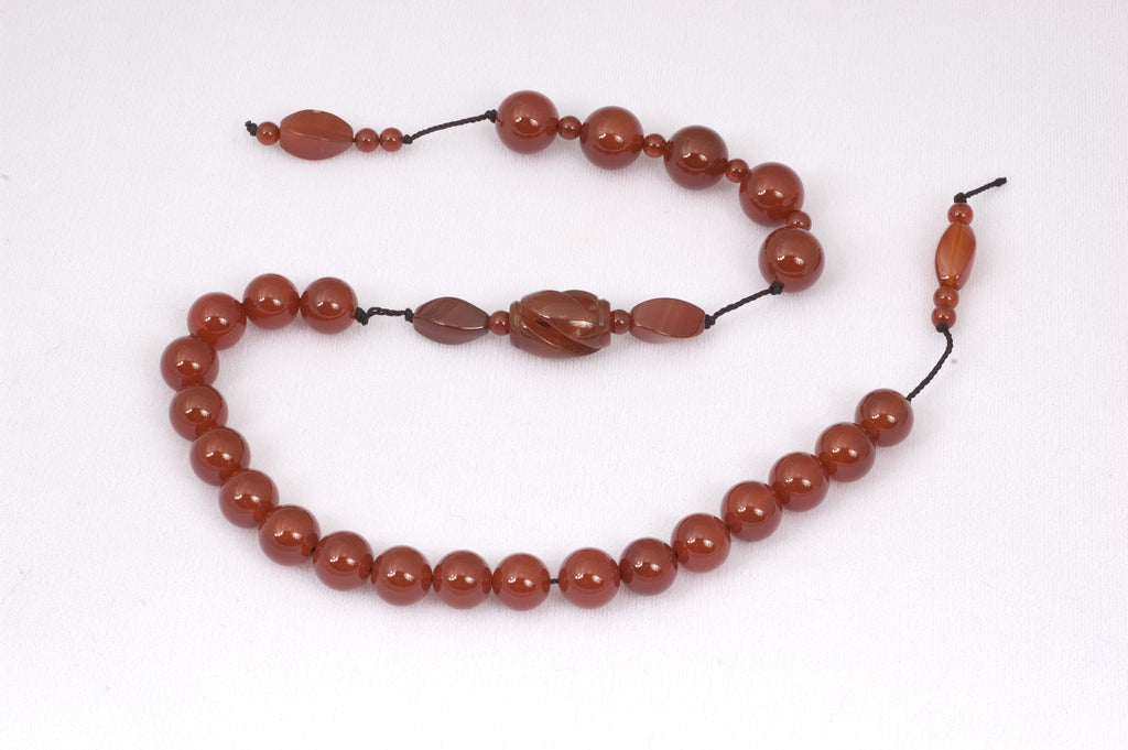 Red Agate Prayer Beads (19+5)