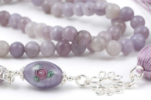 Lavender Lilacstone Prayer Beads