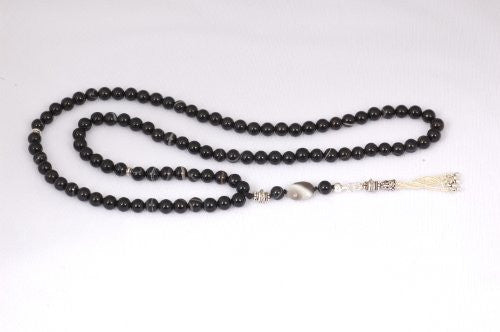 Black Agate Prayer Beads