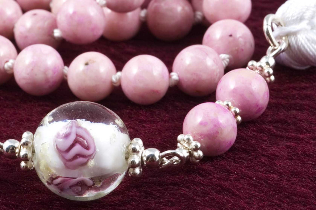 Pink Riverstone Prayer Beads