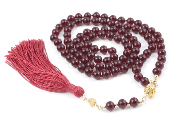 Red Glass Prayer Beads