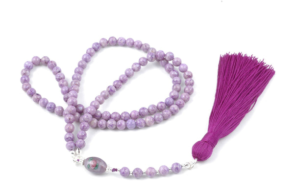 Light Purple Riverstone Prayer Beads