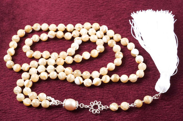 Peach Mother of Pearl Prayer Beads
