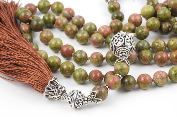 Green and Brown Unakite Prayer Beads