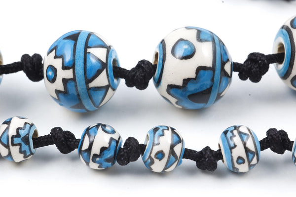 Peruvian Ceramic Prayer Beads (19+5 bead set)