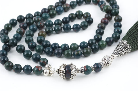 Indian Bloodstone Prayer Beads