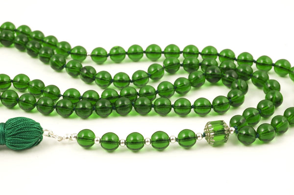 Green Glass Prayer Beads