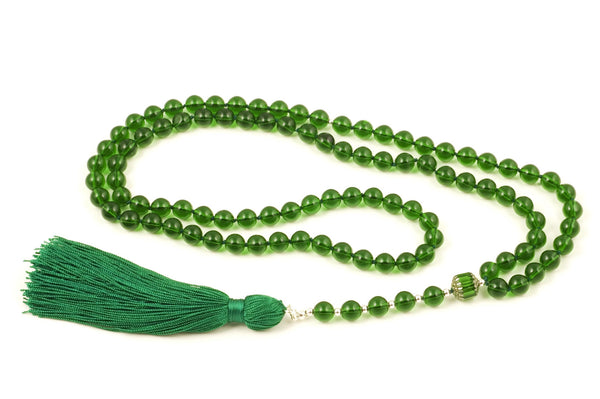 Green Glass Prayer Beads