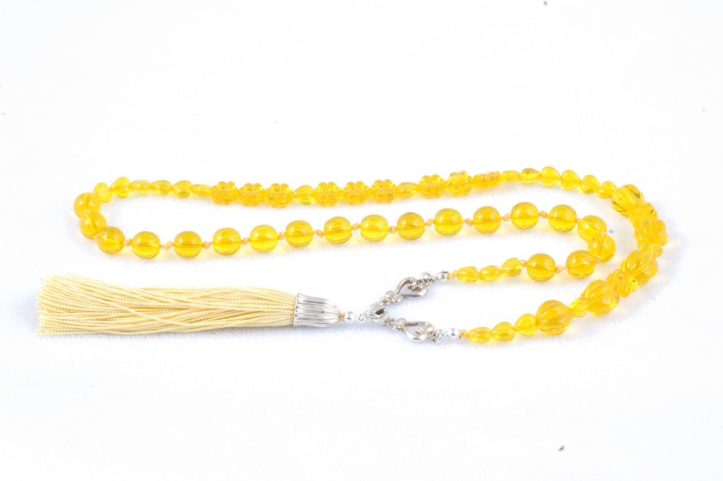 Yellow Glass Prayer Beads (19+5 set)