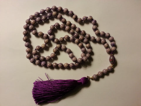 Light Purple Riverstone Prayer Beads