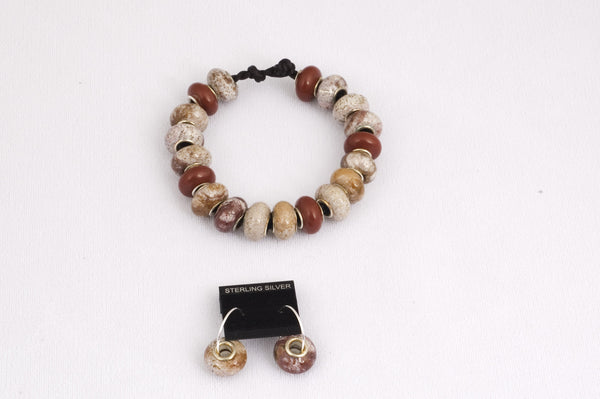 Brown and Rust Jasper Prayer Beads Bracelet