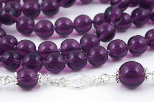 Amythest Glass Prayer Beads
