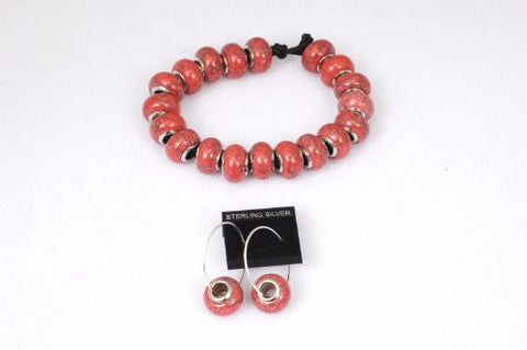 Red Howlite Prayer Beads Bracelet