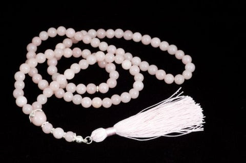 Chinese Pink Sea Opal Prayer Beads