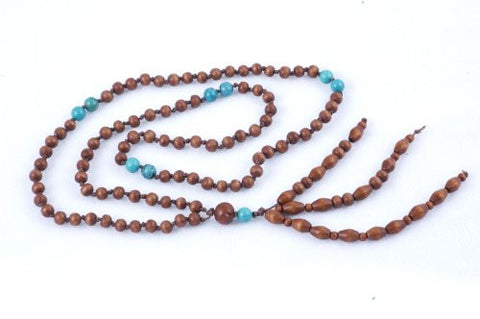 Wooden and Turquoise Prayer Beads