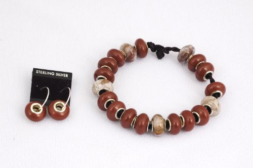 Brown and Rust Jasper Prayer Beads Bracelet